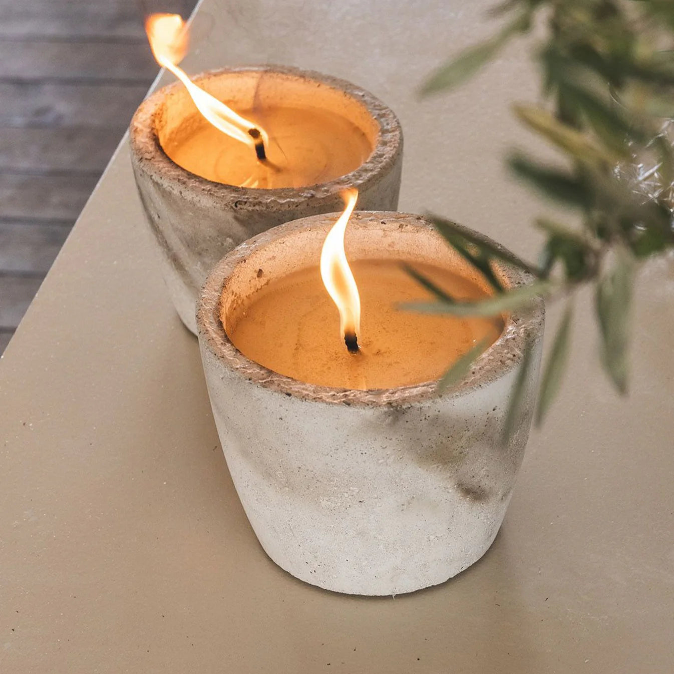 Urban Outdoor Garden Candle XL + lid - Ecru