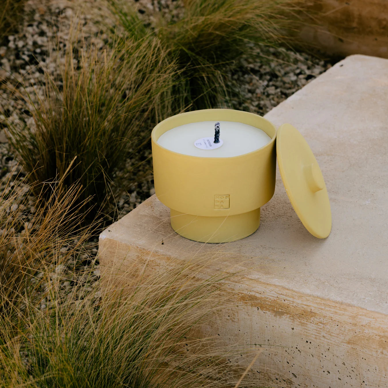 June Outdoor Candle THREE + lid - Sahara