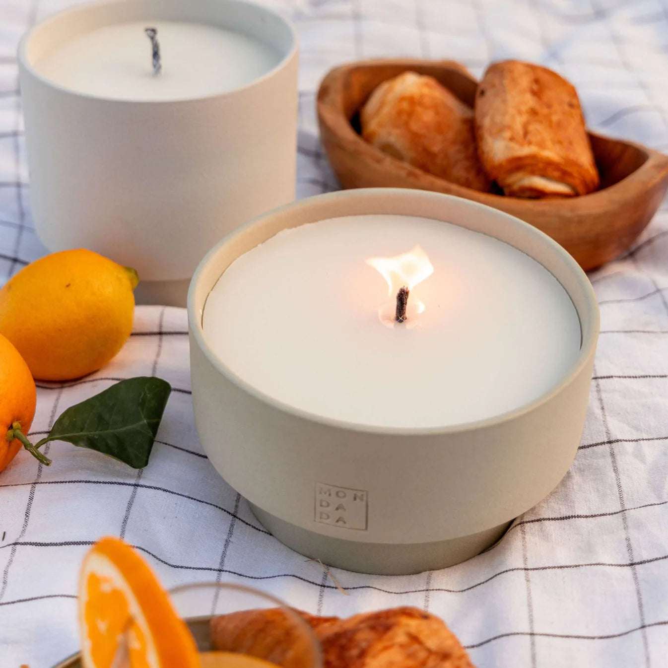 June Outdoor Candle TWO + lid - Sahara
