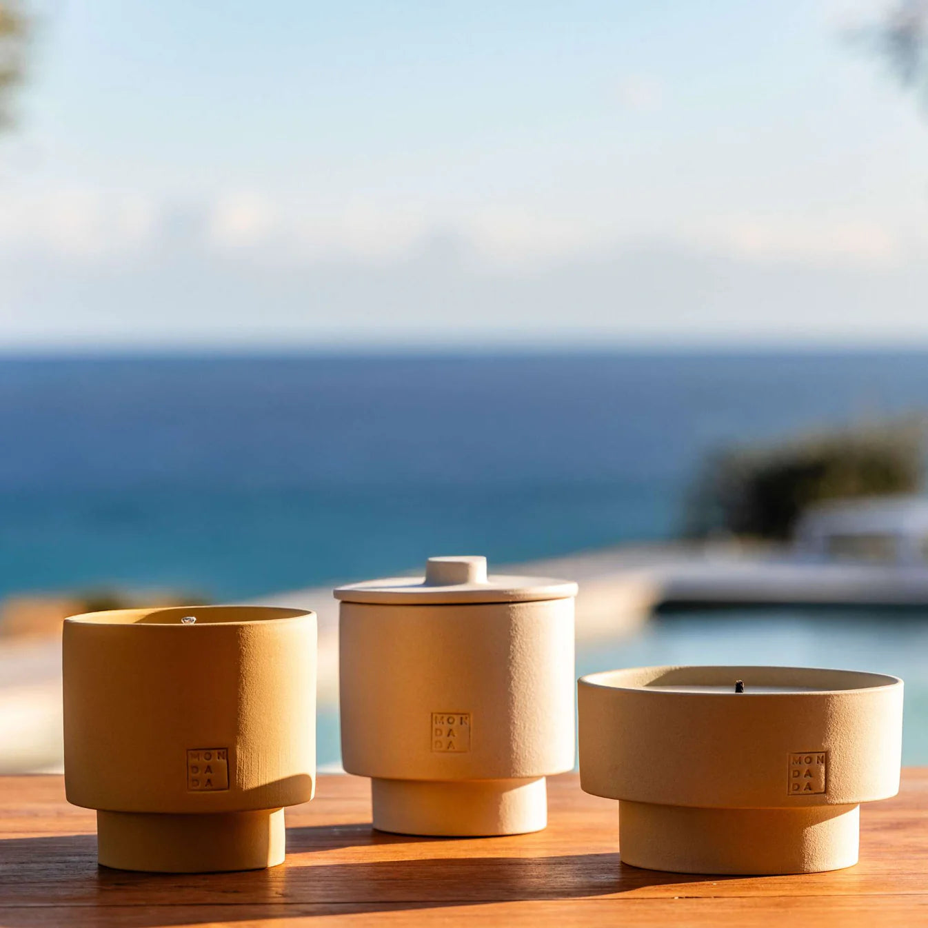 June Outdoor Candle TWO + lid - Sahara